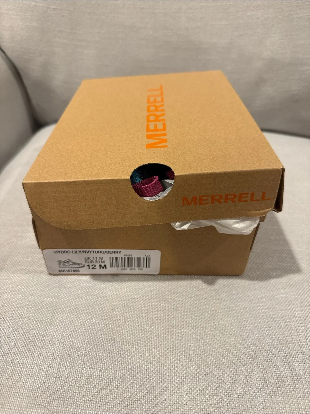 Merrell Navy & Teal Kids Active Sandals with Pink Accents